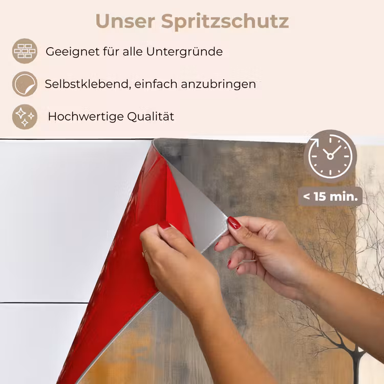 Boom - Vlakken - Takken - Kleurverloop keuken achterwand spatscherm klein -spatscherm_DE