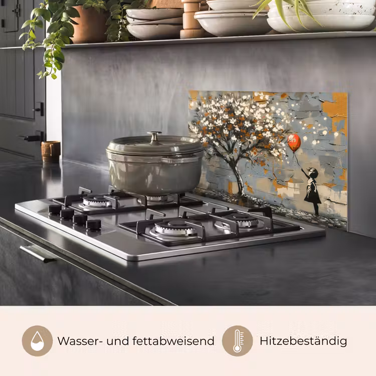 Boom - Graffiti - Banksy Style - Balloon Girl keuken achterwand spatscherm klein -usp_DE