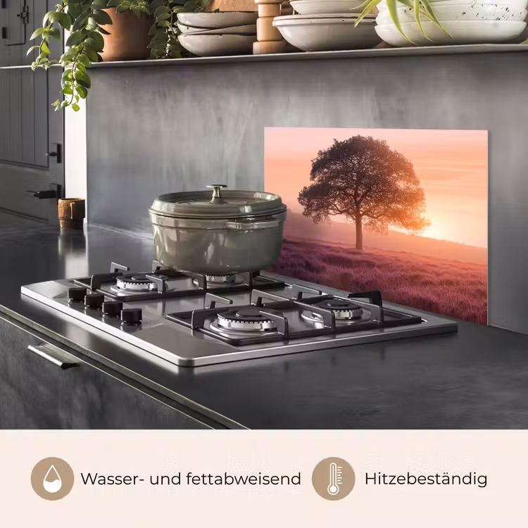 Boom - Heide - Zonsopgang keuken achterwand spatscherm klein -usp_DE