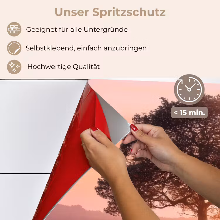 Boom - Heide - Zonsopgang keuken achterwand spatscherm klein -spatscherm_DE