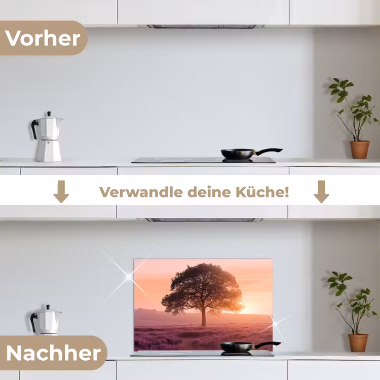Boom - Heide - Zonsopgang keuken achterwand spatscherm klein -voor_na_DE