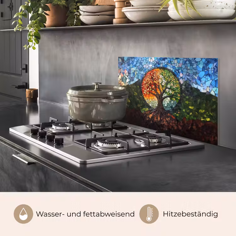 Boom - Seizoenen - Mozaïek - Bergen keuken achterwand spatscherm klein -usp_DE