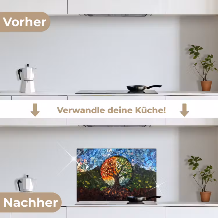 Boom - Seizoenen - Mozaïek - Bergen keuken achterwand spatscherm klein -voor_na_DE