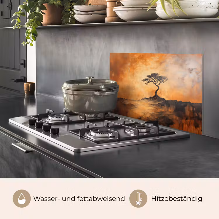 Boom - Landschap - Oranje keuken achterwand spatscherm klein -usp_DE