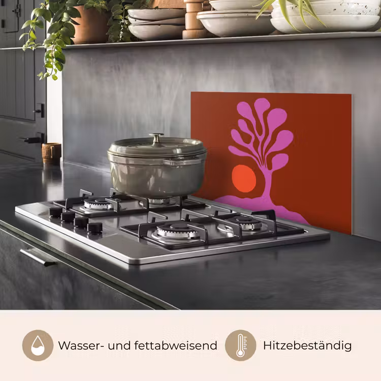 Boom - Paars - Cirkel - Vloeiend keuken achterwand spatscherm klein -usp_DE