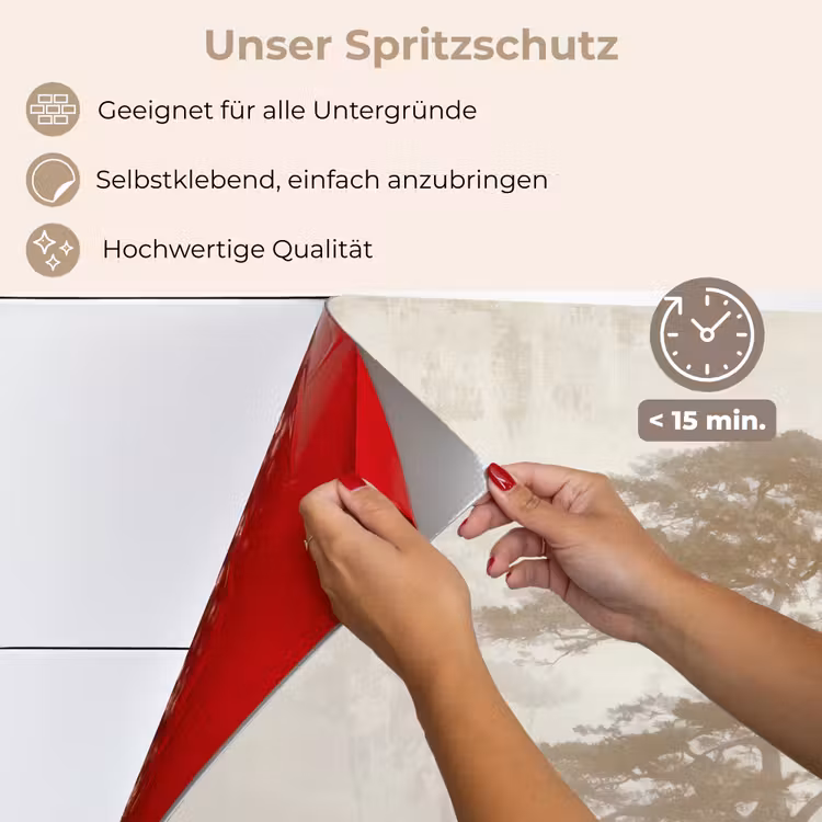 Boom - Oosterse stijl - Landschap keuken achterwand spatscherm klein -spatscherm_DE