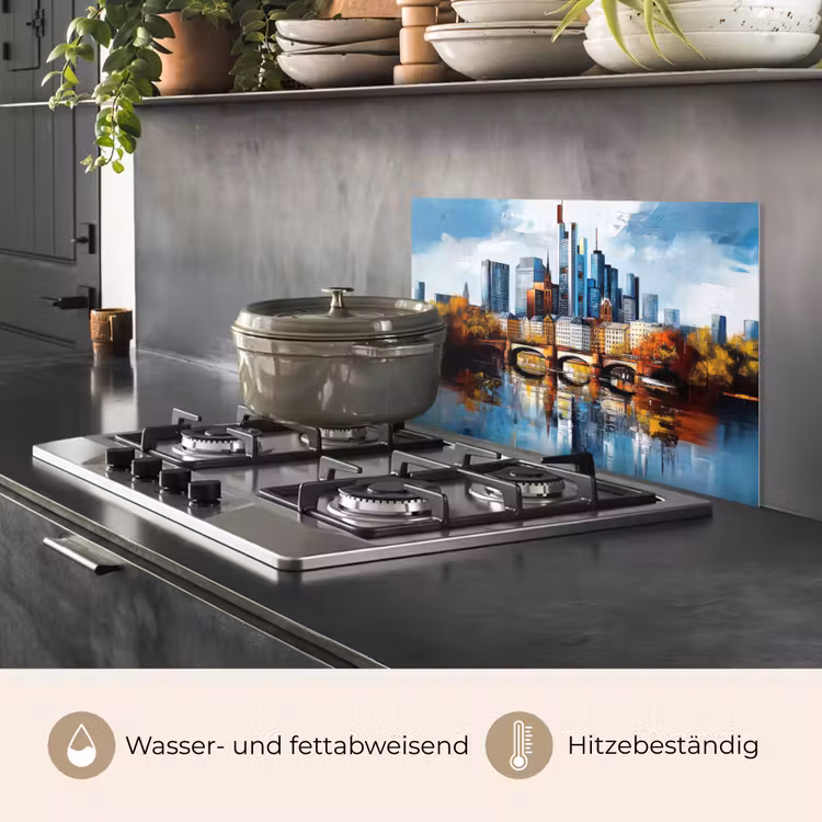 Bomen Frankfurt- Stad - Skyline - Brug keuken achterwand spatscherm klein -usp_DE