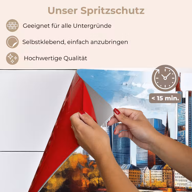 Bomen Frankfurt- Stad - Skyline - Brug keuken achterwand spatscherm klein -spatscherm_DE