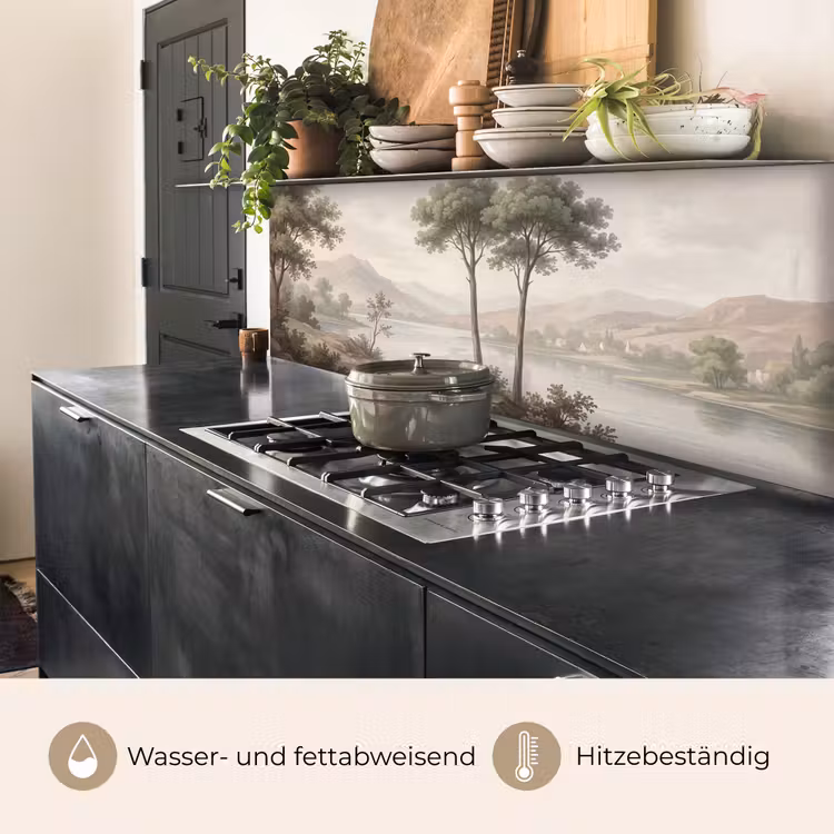 Bomen - Meer - Bergen - Illustratie keuken achterwand 2 middel -usp_DE