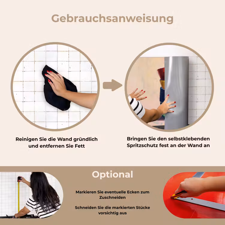 Mokken - Gestapeld - Keramiek - Kleurrijk keuken achterwand spatscherm klein -gebruiksaanwijzing_DE