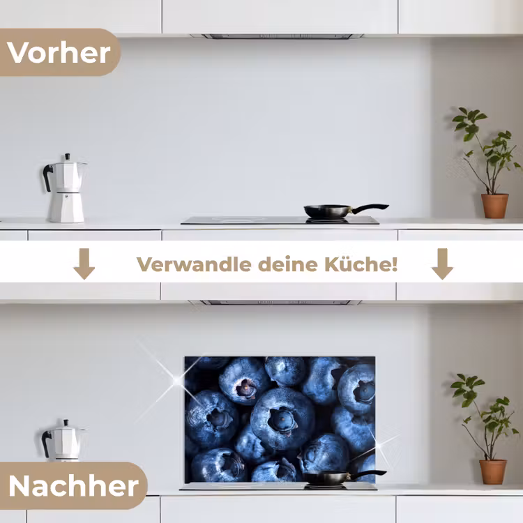 Bessen - Blauw - Fruit keuken achterwand spatscherm klein -voor_na_DE