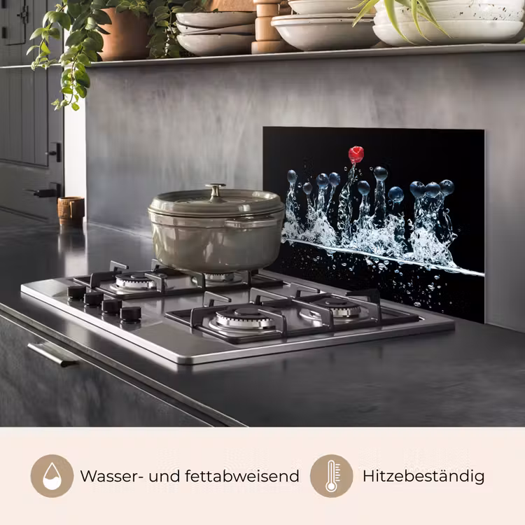 Bessen - Water - Zwart - Fruit - Framboos keuken achterwand spatscherm klein -usp_DE