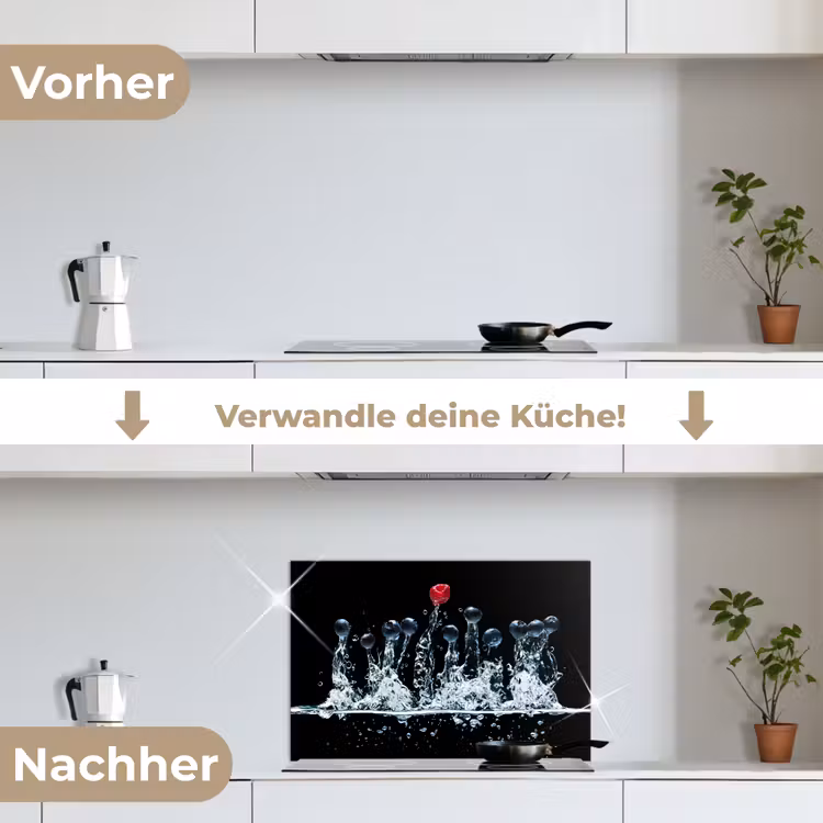 Bessen - Water - Zwart - Fruit - Framboos keuken achterwand spatscherm klein -voor_na_DE