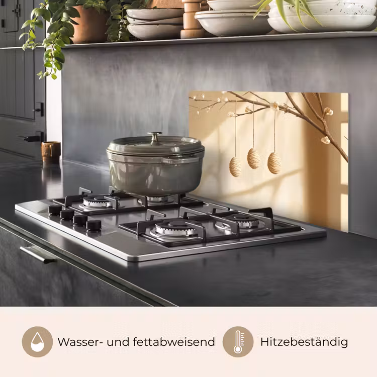 Beige - Paastak - Eieren keuken achterwand spatscherm klein -usp_DE