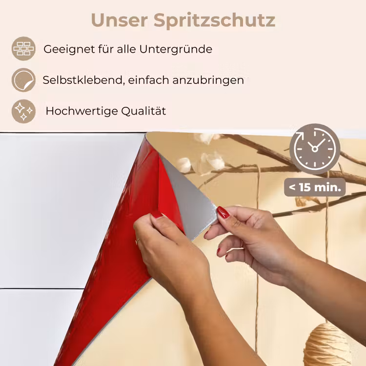 Beige - Paastak - Eieren keuken achterwand spatscherm klein -spatscherm_DE