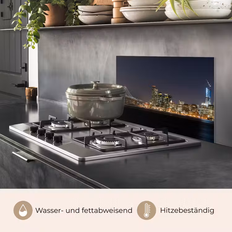 Verlichting - Hemel - Wolkenkrabbers - Skyline keuken achterwand spatscherm klein -usp_DE