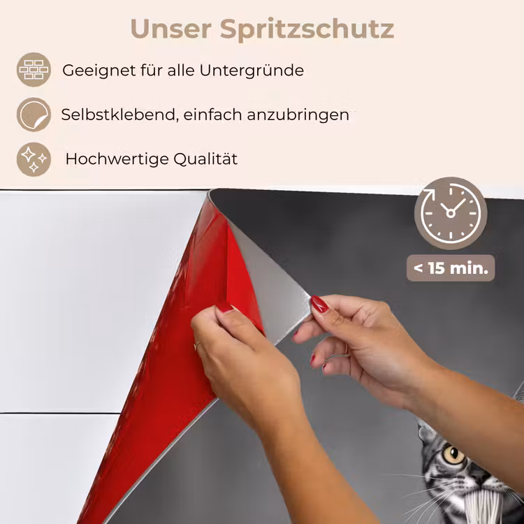 Bengaal - Kat - Tafelkleed - Zwart - Wit - Dier keuken achterwand spatscherm klein -spatscherm_DE