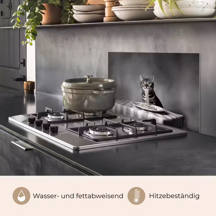 Bengaal - Kat - Tafelkleed - Zwart - Wit - Dier keuken achterwand spatscherm klein -usp_DE