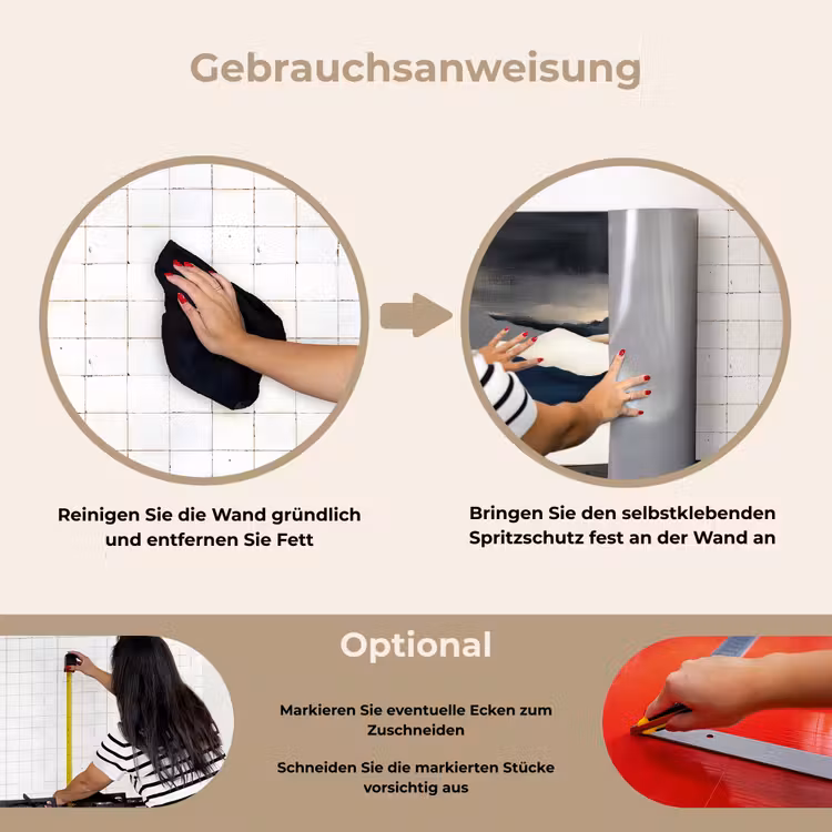Bergen - Donkerblauw - Landschap keuken achterwand spatscherm klein -gebruiksaanwijzing_DE