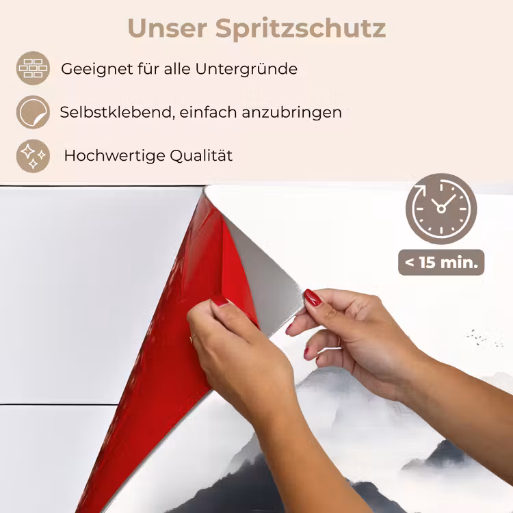 Bergen - Mistig - Water - Wit keuken achterwand spatscherm klein -spatscherm_DE