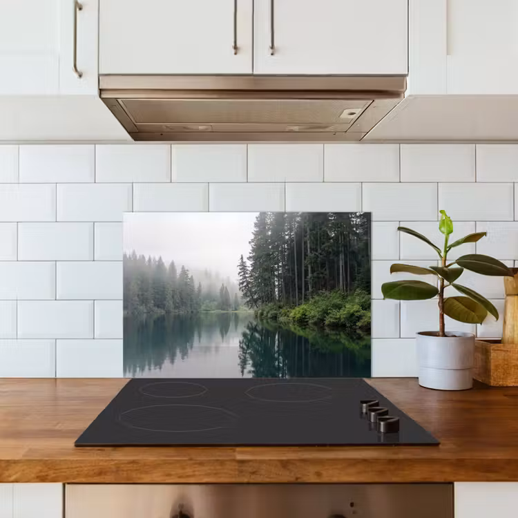 Bergen - Meer - Bos keuken achterwand spatscherm klein -sfeer2