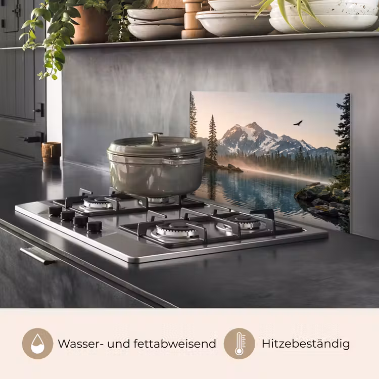 Bergen - Water - Bomen keuken achterwand spatscherm klein -usp_DE
