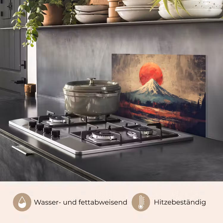 Bergtop - Sneeuw - Zon keuken achterwand spatscherm klein -usp_DE