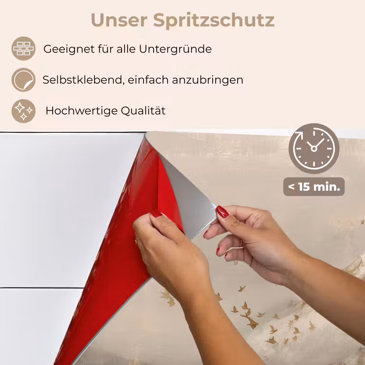 Berglandschap - Mist - Penseelstreken keuken achterwand spatscherm klein -spatscherm_DE