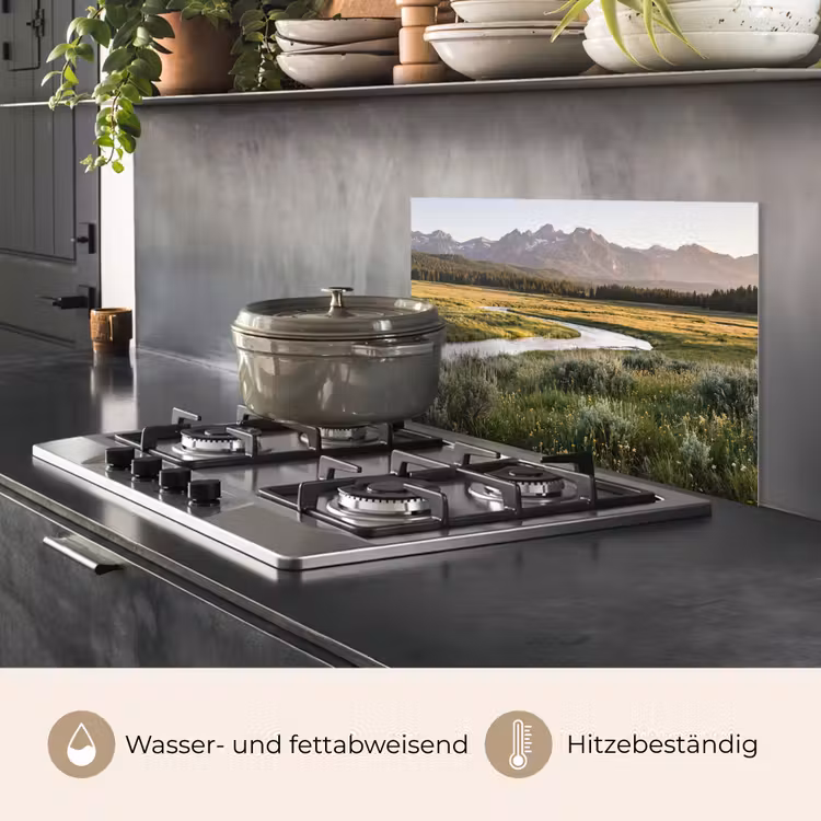 Berglandschap - Rivier - Bos keuken achterwand spatscherm klein -usp_DE