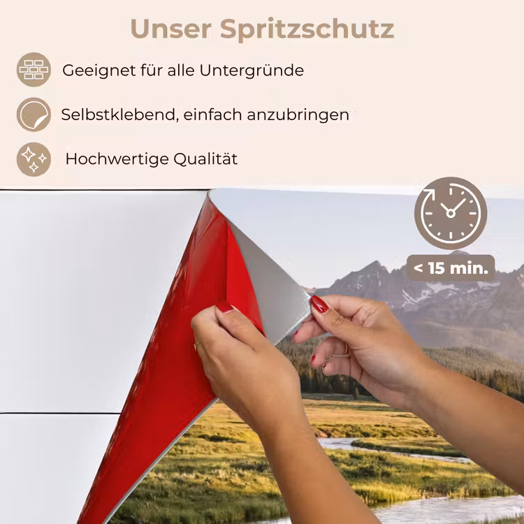 Berglandschap - Rivier - Bos keuken achterwand spatscherm klein -spatscherm_DE