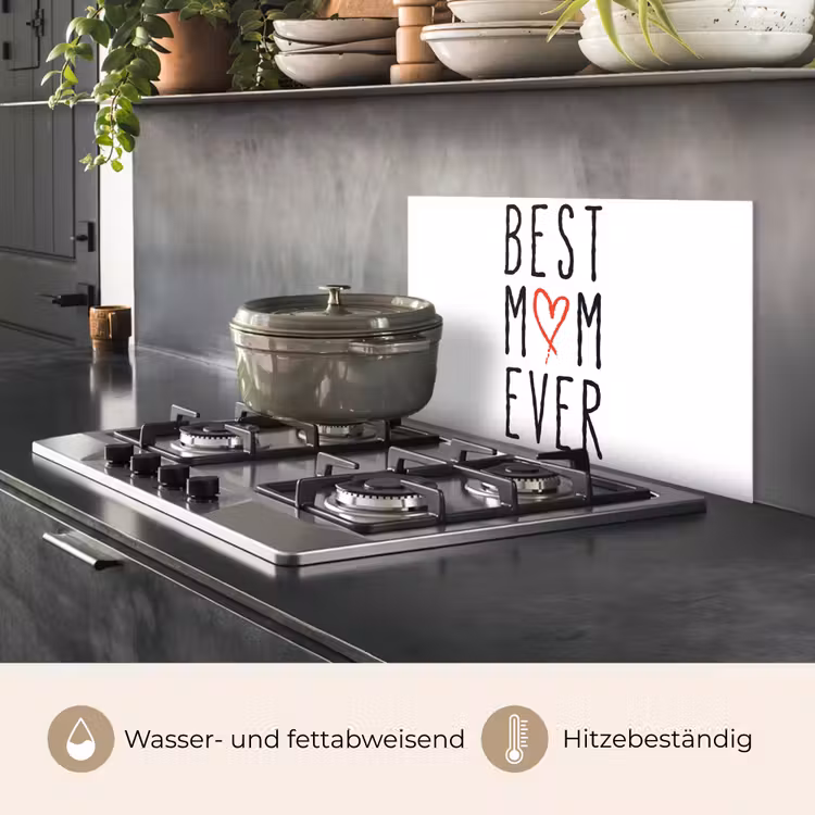 Best mom ever - Spreuken - Mama - Quotes keuken achterwand spatscherm klein -usp_DE