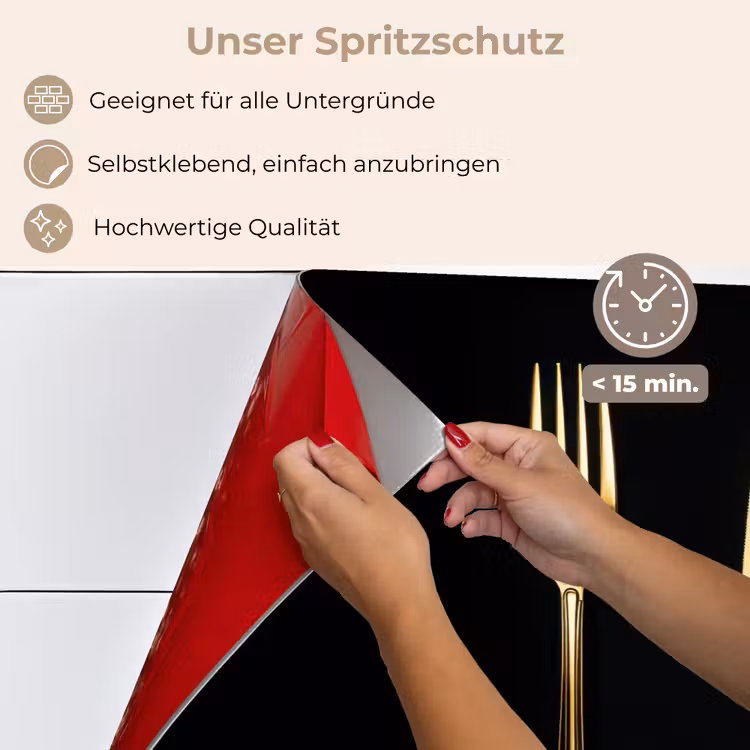 Bestek - Goud - Mes - Vork keuken achterwand spatscherm klein -spatscherm_DE