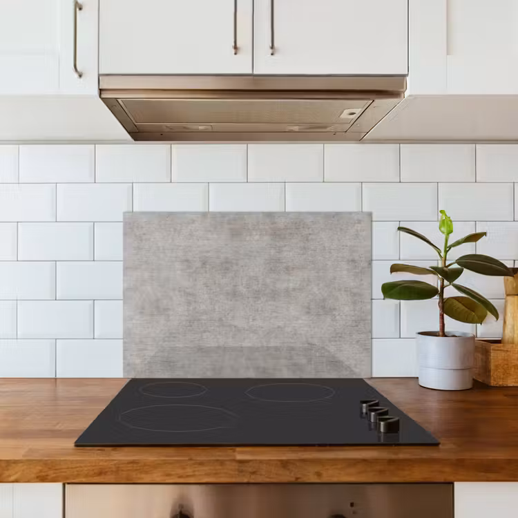 Beton - Oud - Grijs - Patronen keuken achterwand spatscherm klein 900 -sfeer2