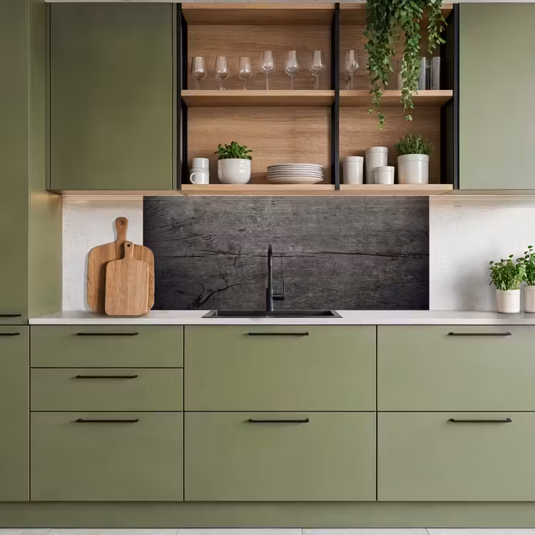 Beton - Grijs - donker keuken achterwand 2 middel -sfeer3