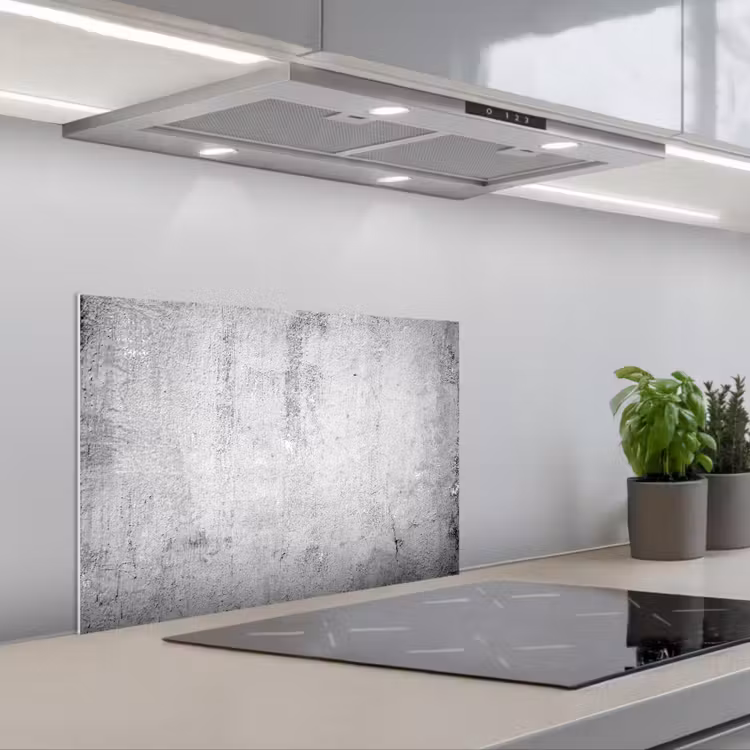 Beton - Grijs - Patroon - Vintage - Industrieel keuken achterwand spatscherm klein -3d_schuin