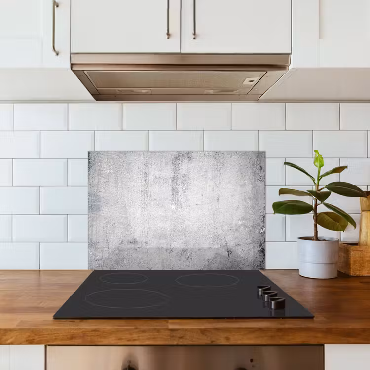 Beton - Grijs - Patroon - Vintage - Industrieel keuken achterwand spatscherm klein -sfeer2