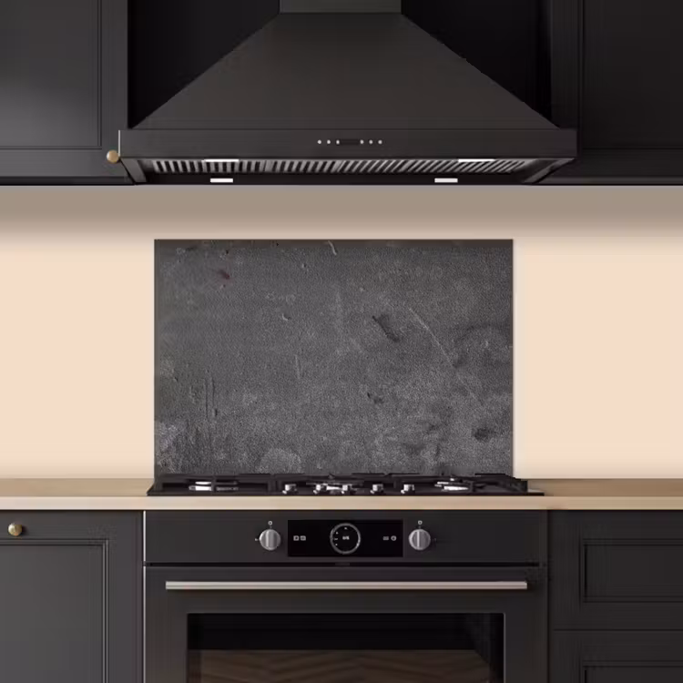 Beton - Grijs - Lijn - Vormen keuken achterwand spatscherm klein -sfeer1