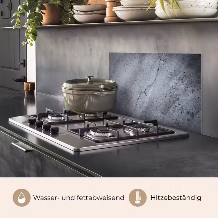 Beton - Grijs - Scheur keuken achterwand spatscherm klein -usp_DE