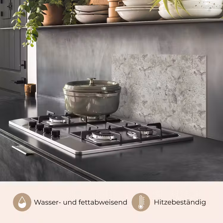 Beton - Grijs - Muur keuken achterwand spatscherm klein 900 -usp_DE