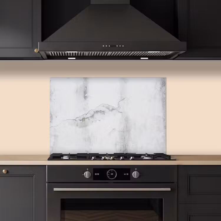 Beton - Grijs - Wit keuken achterwand spatscherm klein -sfeer1