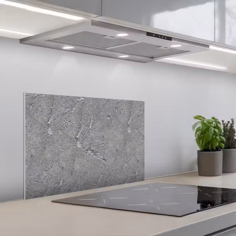 Beton - Patronen - Steen keuken achterwand spatscherm klein 900 -3d_schuin