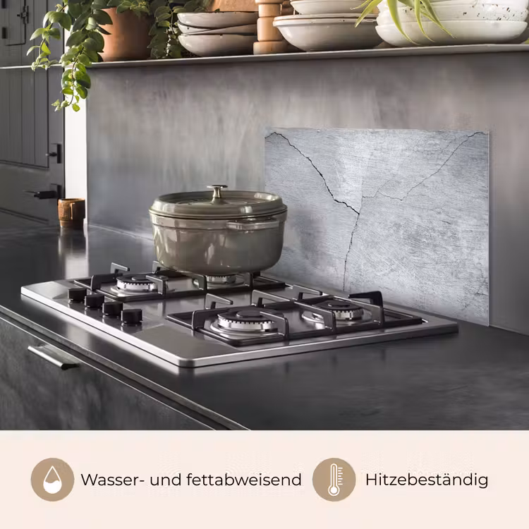 Beton - Scheur - Grijs keuken achterwand spatscherm klein -usp_DE