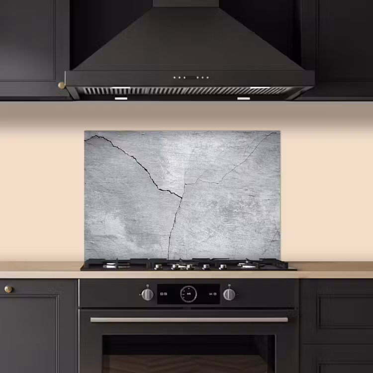Beton - Scheur - Grijs keuken achterwand spatscherm klein -sfeer1