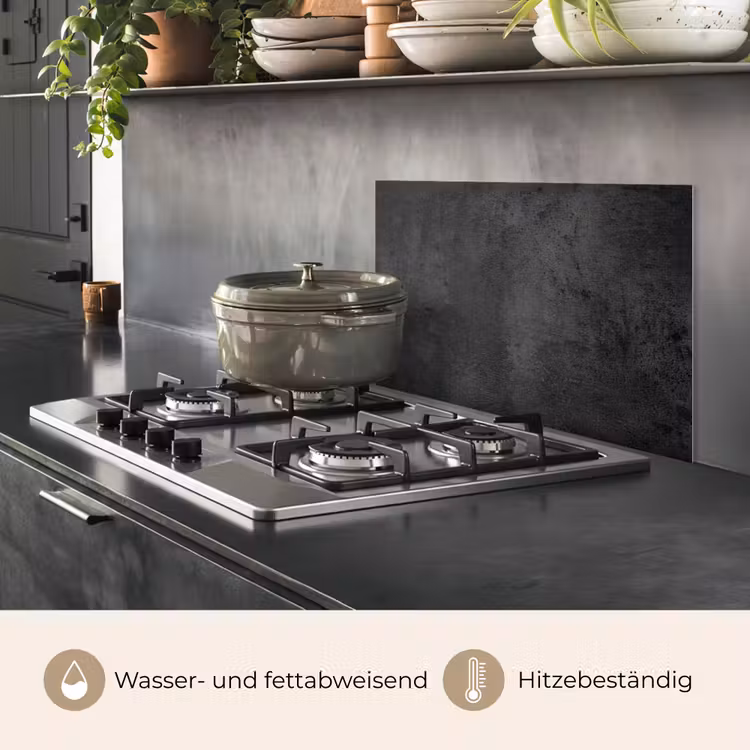 Beton - Robuust - Vintage - Rustiek - Grijs - Zwart keuken achterwand spatscherm klein -usp_DE