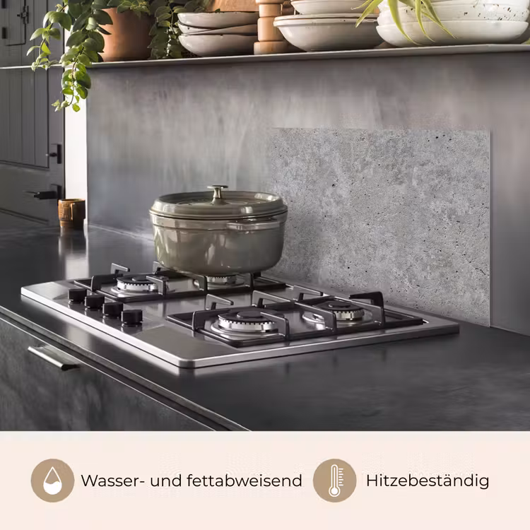 Beton - Leisteen - Grijs - Betonstructuur keuken achterwand spatscherm klein -usp_DE