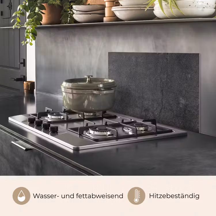 Beton - Zwart - Grijs - Rustiek - Industrieel keuken achterwand spatscherm klein -usp_DE