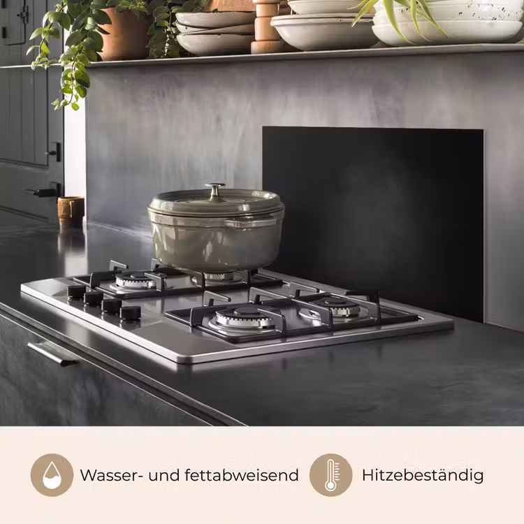 Beton - Zwart - Grijs - Structuur - Industrieel keuken achterwand spatscherm klein -usp_DE