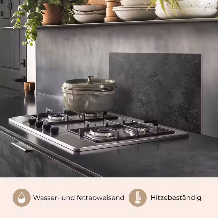 Beton - Structuur - Industrieel - Zwart - Grijs keuken achterwand spatscherm klein -usp_DE