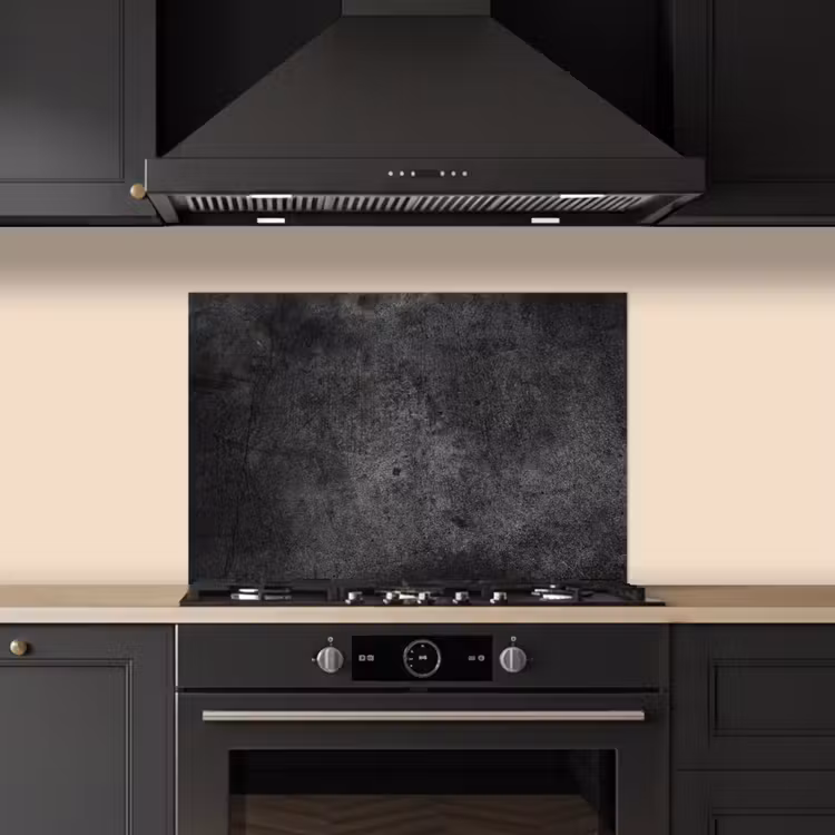 Beton - Structuur - Retro - Zwart - Grijs - Rustiek keuken achterwand spatscherm klein -sfeer1
