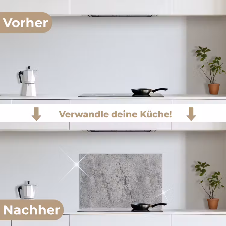 Beton - Muur - Industrieel - Patronen keuken achterwand spatscherm klein 900 -voor_na_DE